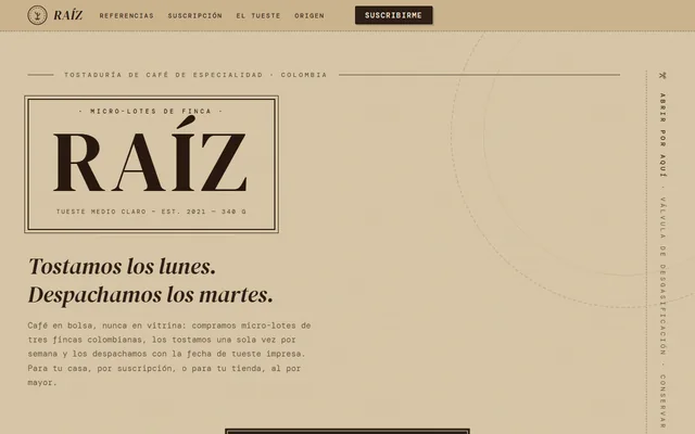 Preview of the Raíz design